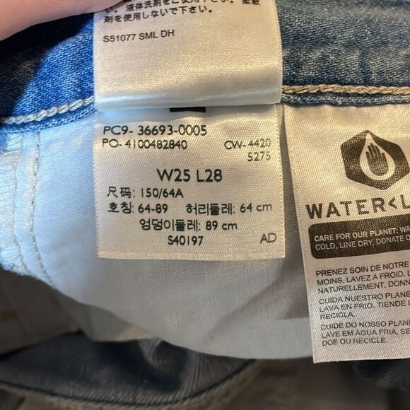 Levi's Premium Loose Cargo Denim Jeans Cotton Hemp Blend Utility Size 25 - Picture 6 of 16